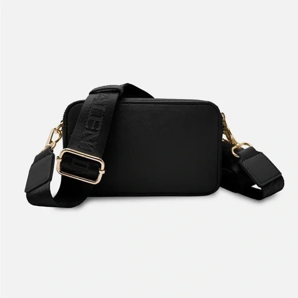 Valentino Orlandi Crossbody Camera Bag with Guitar Strap in Black NWT - Picture 3 of 7